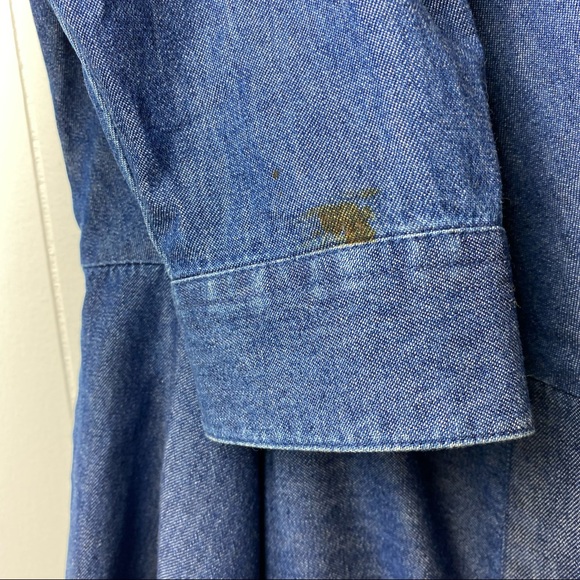 Karen Scott II Holiday Embellished Denim Button Up Shirt Women’s Size 1X - Picture 9 of 9